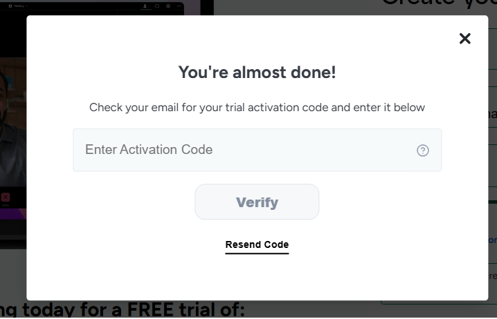 GoTo Meeting email verification