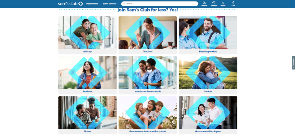 Sam’s Club Website