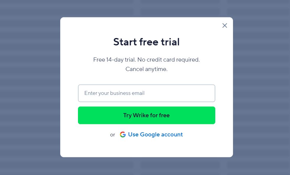 Wrike Free Trial