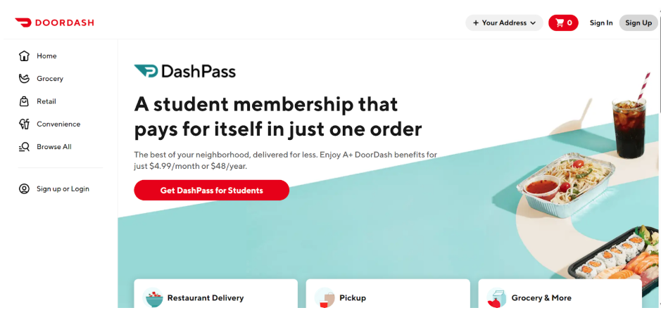 DashPass Students membership offers