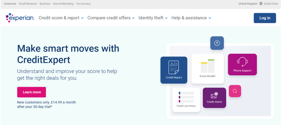 Experian Website