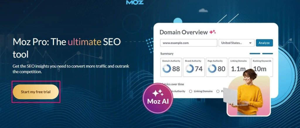 Moz Pro homepage
