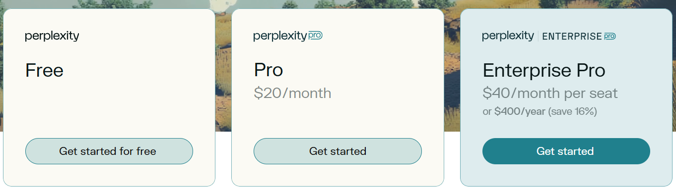 Perplexity Pricing Plans