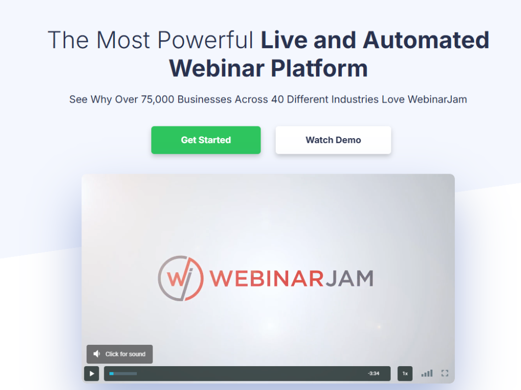 WebinarJam Homepage