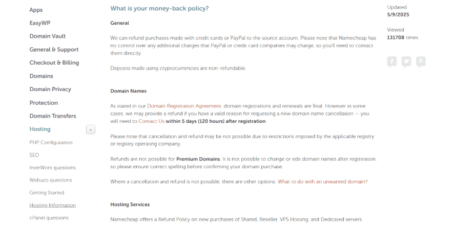 Namecheap refund Namecheap refund