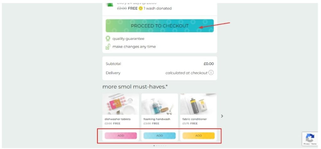 Click on “PROCEED TO CHECKOUT"