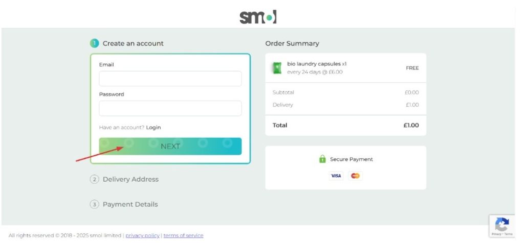 Create an account,