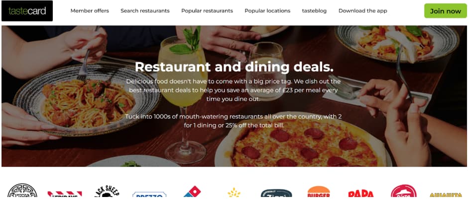 Tastecard Discount