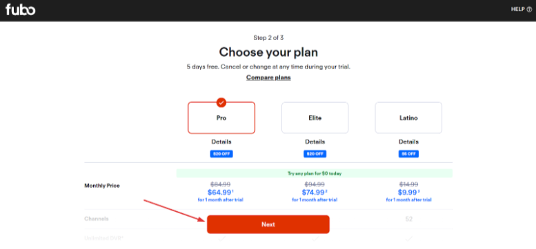 Choose the plan