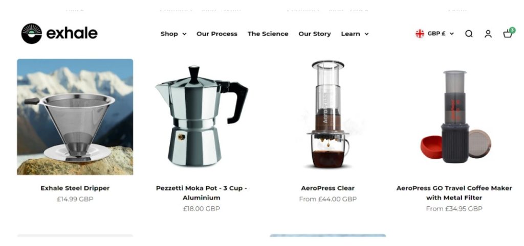 Exhale Coffee essentials