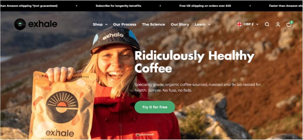 Exhale Coffee Pricing & Plan