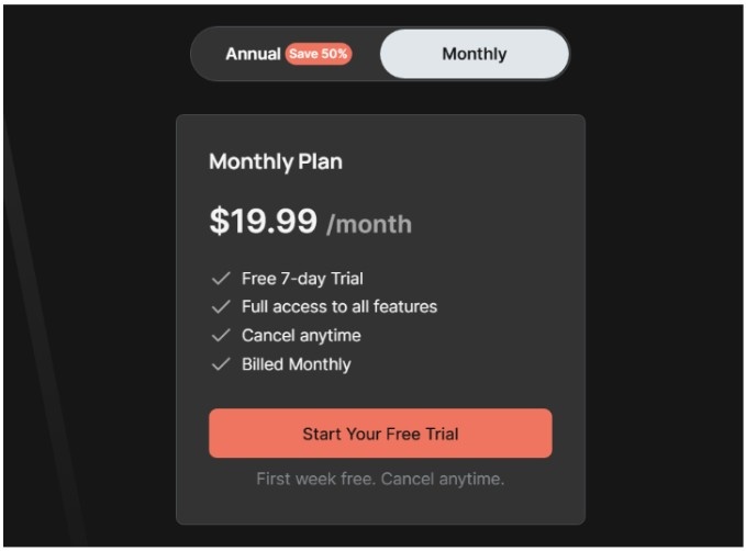 Runna Pricing Plan monthly