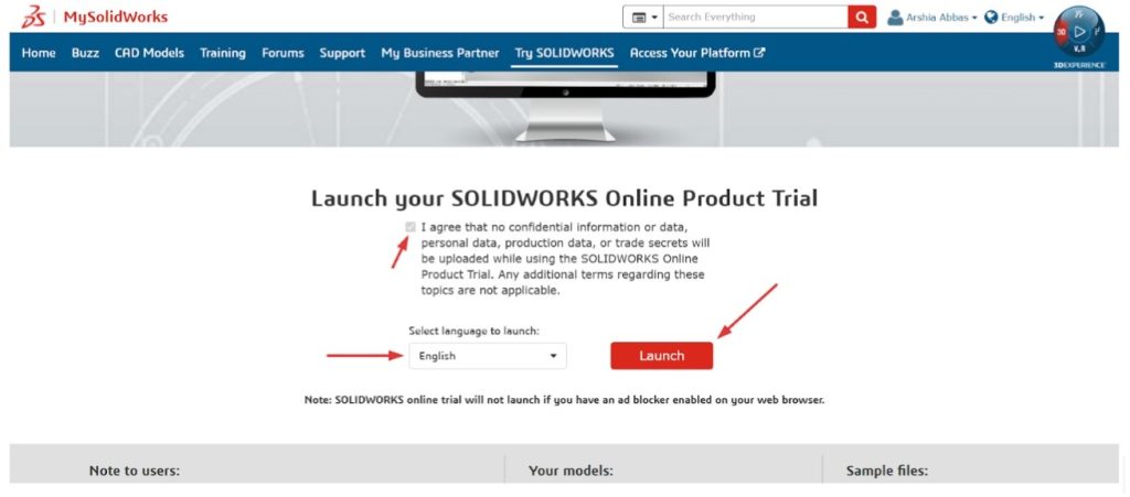 click on Launch.