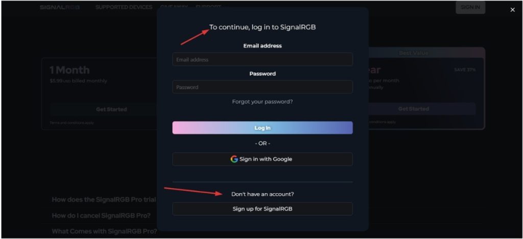 Sign Up Using Your Email Address