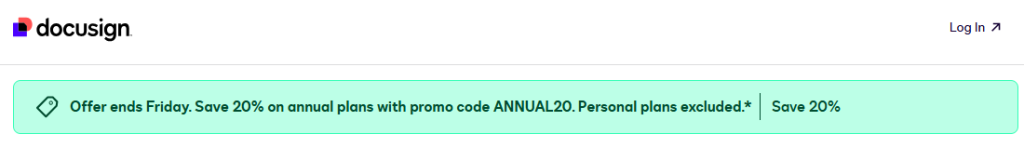 Docusign 20% Discount