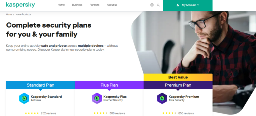 Kaspersky Free Trial Page