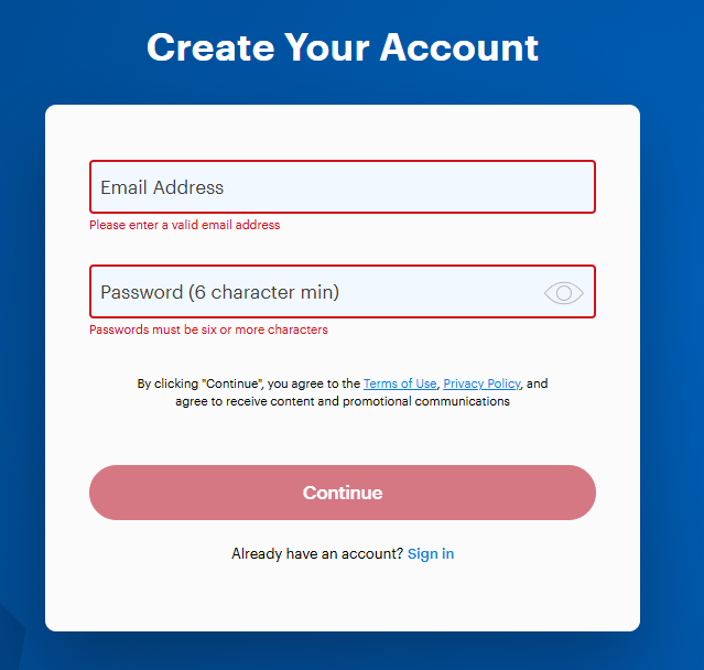 Fox Nation Account Creation