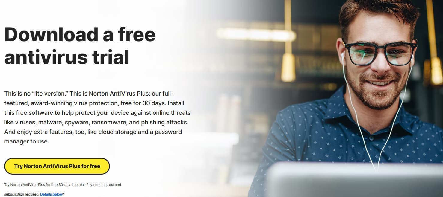 Norton Free AntiVirus Trial page Norton Free AntiVirus Trial page