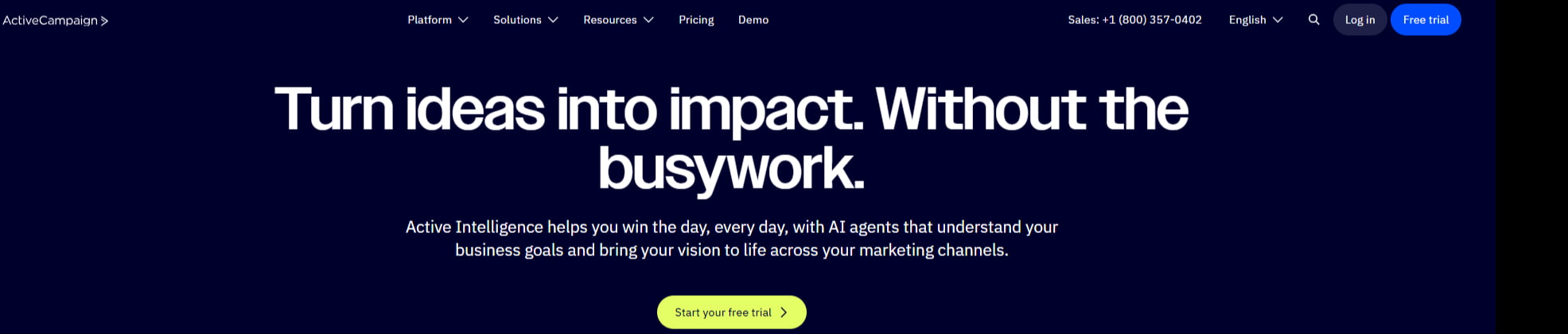 ActiveCampaign Homepage