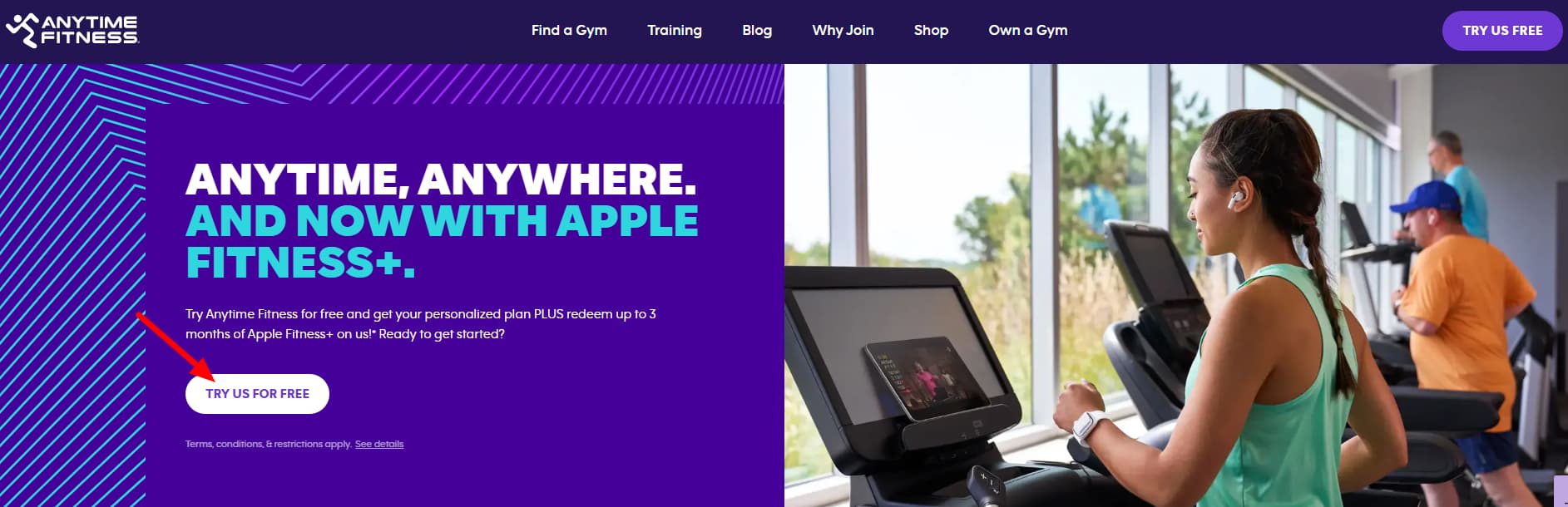 Anytime Fitness Homepage