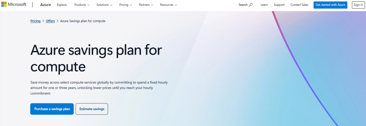 Microsoft Azure Saving Plans